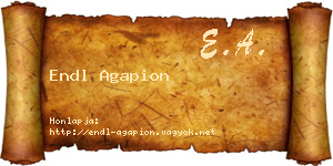 Endl Agapion névjegykártya